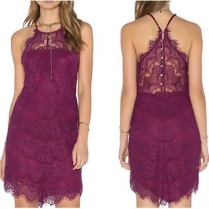 Free People halter mini lace dress small